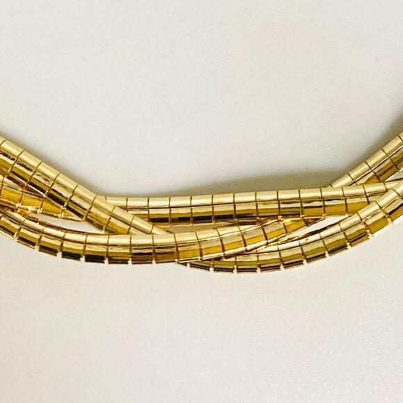 Vermeil Gold 3 Strand 18” Necklace - Picture 2 of 8